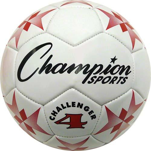 Champion Sports Official Size 4 Red Soccer Ball
