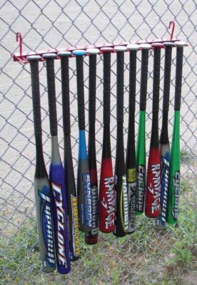 Fence Hook-On Bat Rack