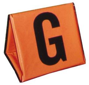 14" Black on Blaze Orange Sideline Markers