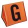 14" Black on Blaze Orange Sideline Markers